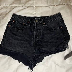 Black Denim Shorts